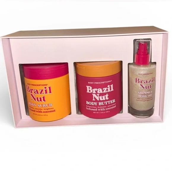 Body Prescriptions Brazil Nut Bodycare Set | 3-Piece Full Size | $118 Retail New - Picture 4 of 6